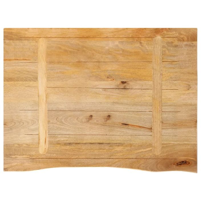 Dessus de table à bord vivant 70x60x3,8 cm bois massif manguier - Photo n°5