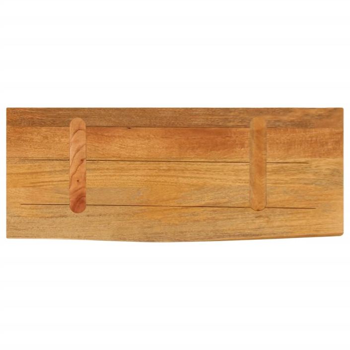 Dessus de table à bord vivant 80x20x2,5 cm bois massif manguier - Photo n°5