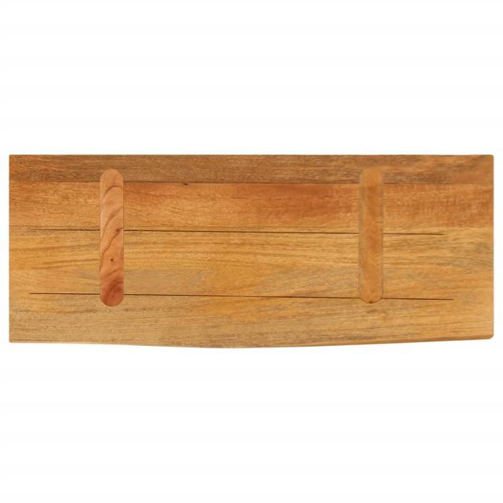 Dessus de table à bord vivant 80x30x3,8 cm bois massif manguier - Photo n°5