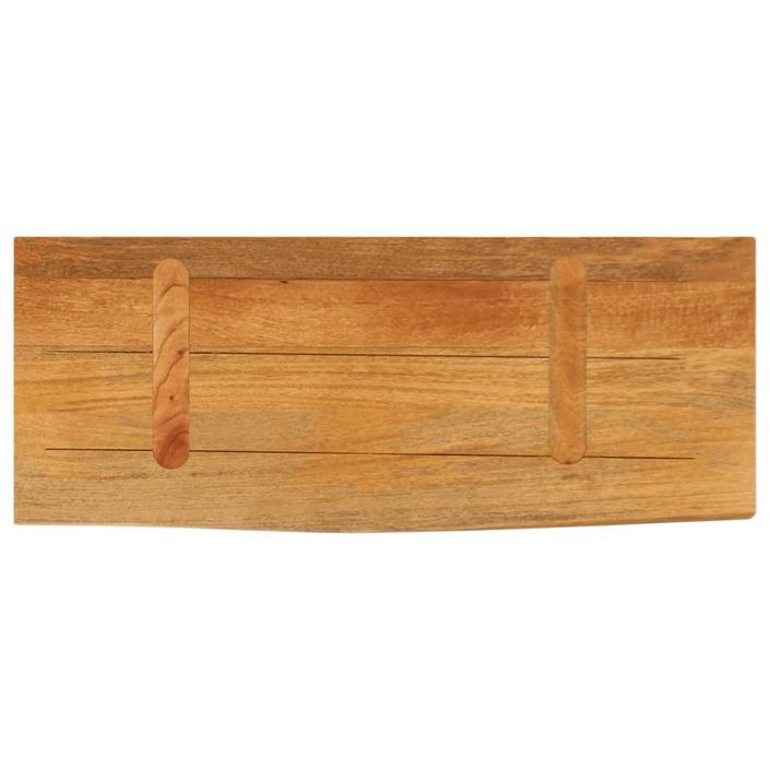 Dessus de table à bord vivant 80x40x2,5 cm bois massif manguier - Photo n°5