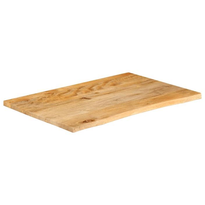 Dessus de table à bord vivant 80x60x2,5 cm bois massif manguier - Photo n°2