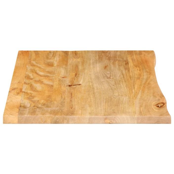 Dessus de table à bord vivant 80x60x2,5 cm bois massif manguier - Photo n°4