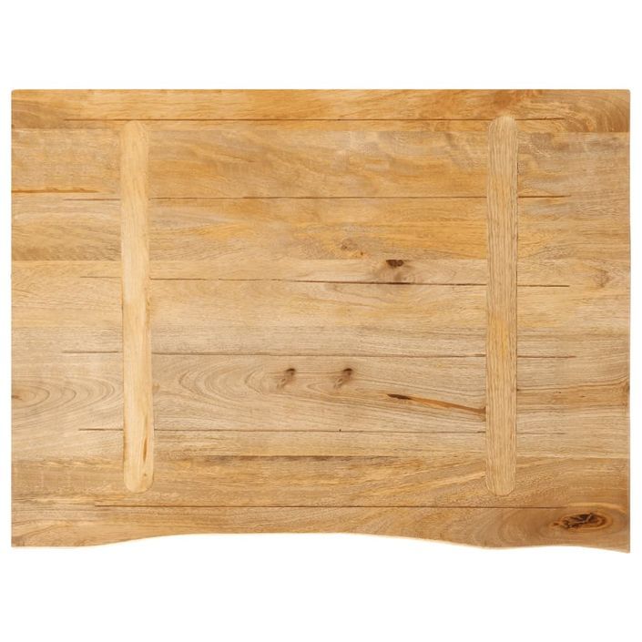 Dessus de table à bord vivant 80x60x2,5 cm bois massif manguier - Photo n°5