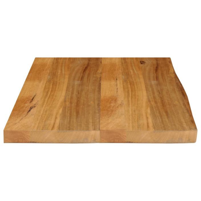 Dessus de table à bord vivant 80x60x2,5 cm bois massif manguier - Photo n°4