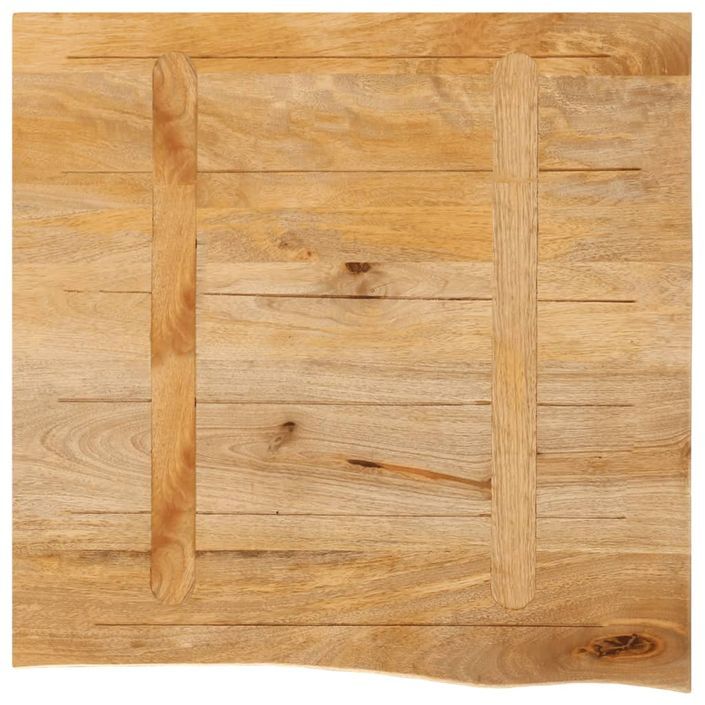 Dessus de table à bord vivant 80x80x2,5 cm bois massif manguier - Photo n°5