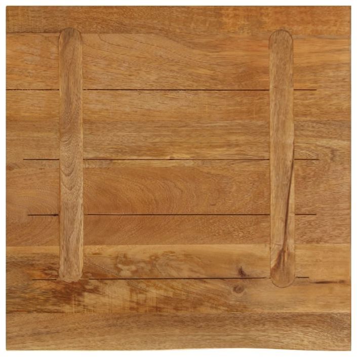 Dessus de table à bord vivant 80x80x3,8 cm bois massif manguier - Photo n°5