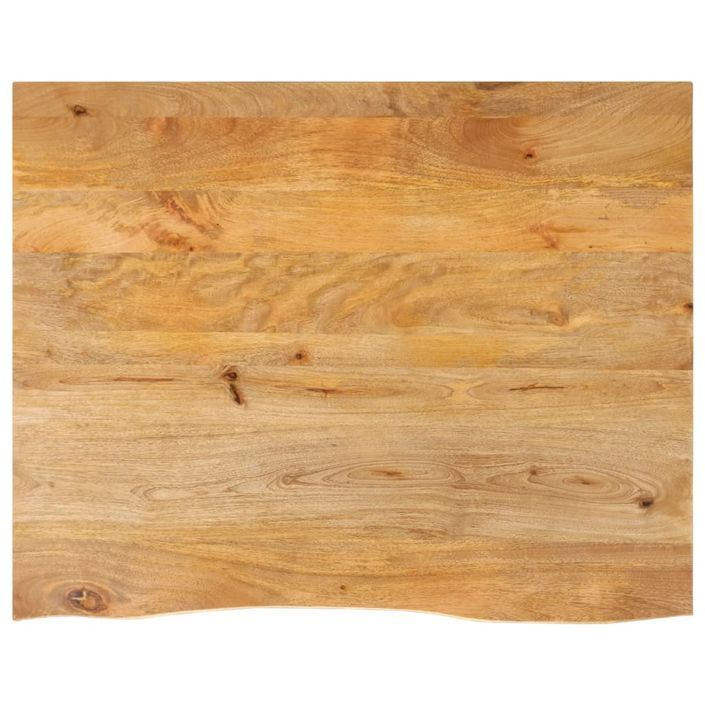 Dessus de table à bord vivant 90x80x3,8 cm bois massif manguier - Photo n°1