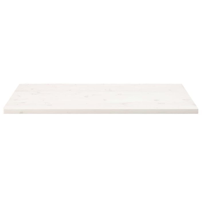 Dessus de table blanc 100x50x2,5 cm bois de pin massif - Photo n°3