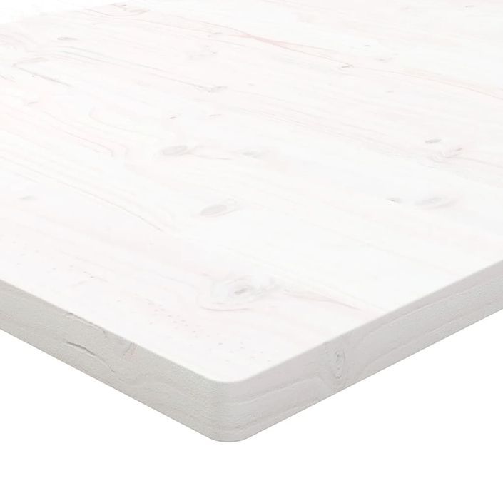 Dessus de table blanc 100x50x2,5 cm bois de pin massif - Photo n°5