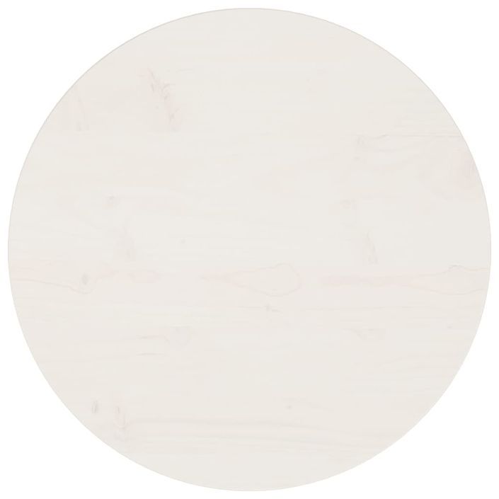 Dessus de table Blanc Ø50x2,5 cm Bois de pin massif - Photo n°1