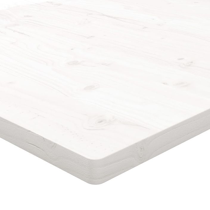 Dessus de table blanc 60x60x2,5 cm bois de pin massif - Photo n°5