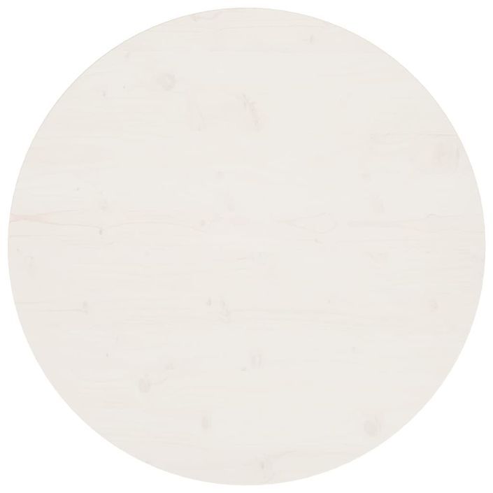 Dessus de table Blanc Ø80x2,5 cm Bois de pin massif - Photo n°1