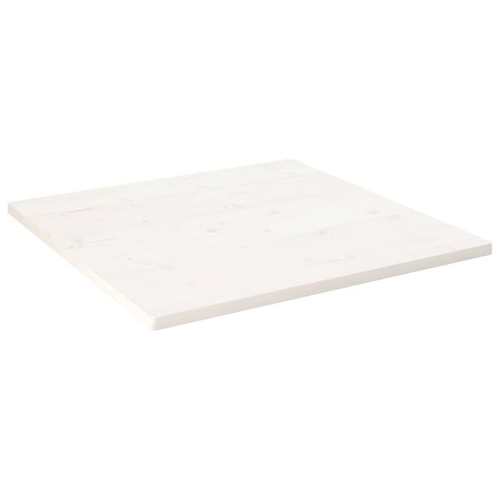 Dessus de table blanc 80x80x2,5 cm bois de pin massif - Photo n°1