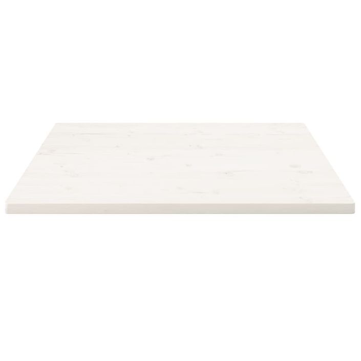 Dessus de table blanc 80x80x2,5 cm bois de pin massif - Photo n°3