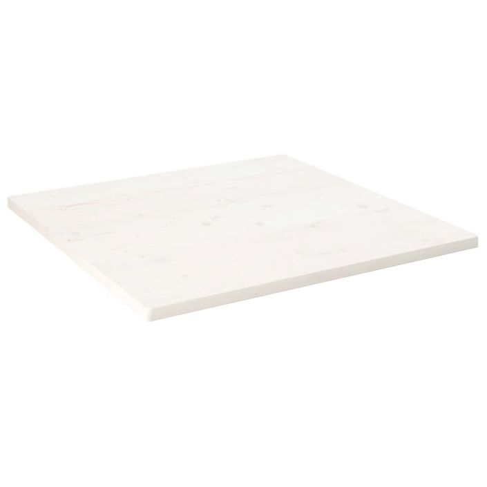 Dessus de table blanc 90x90x2,5 cm bois de pin massif - Photo n°1