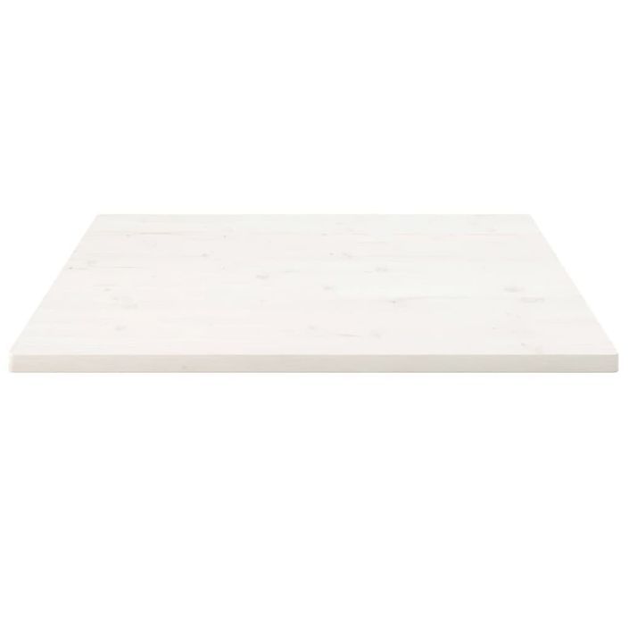 Dessus de table blanc 90x90x2,5 cm bois de pin massif - Photo n°3