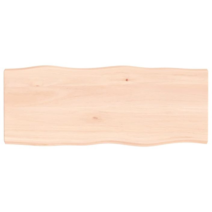 Dessus de table bois chêne massif non traité bordure assortie - Photo n°1