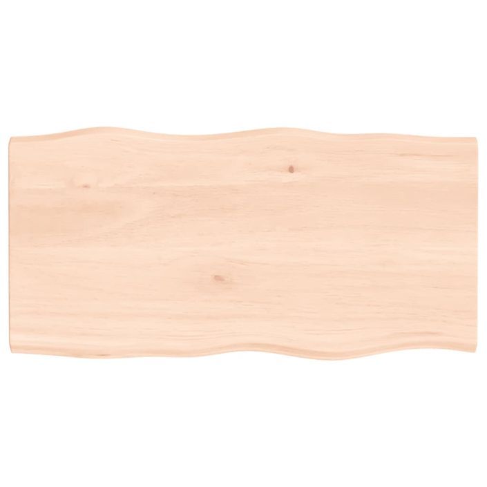 Dessus de table bois chêne massif non traité bordure assortie - Photo n°1