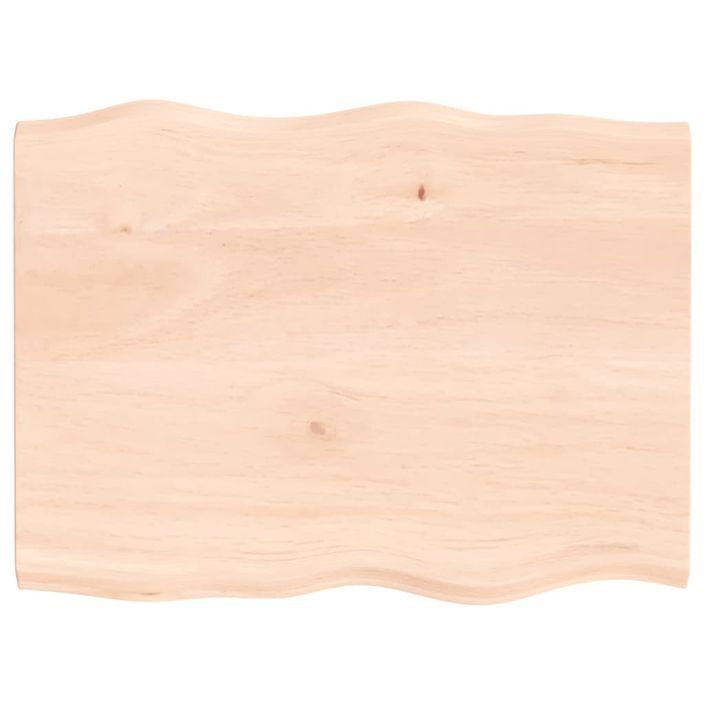 Dessus de table bois chêne massif non traité bordure assortie - Photo n°2