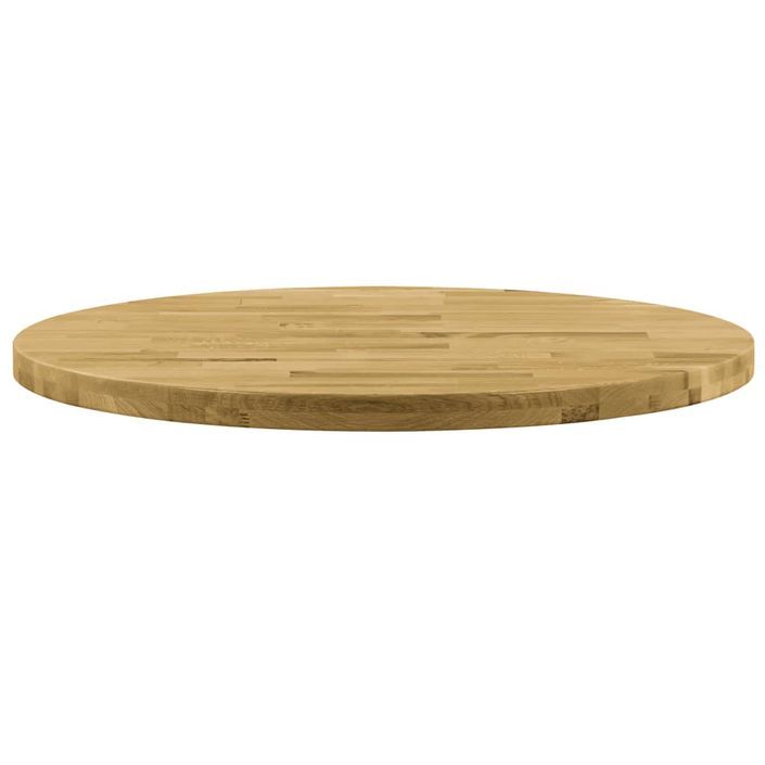 Dessus de table Bois de chêne massif Rond 44 mm 700 mm - Photo n°2