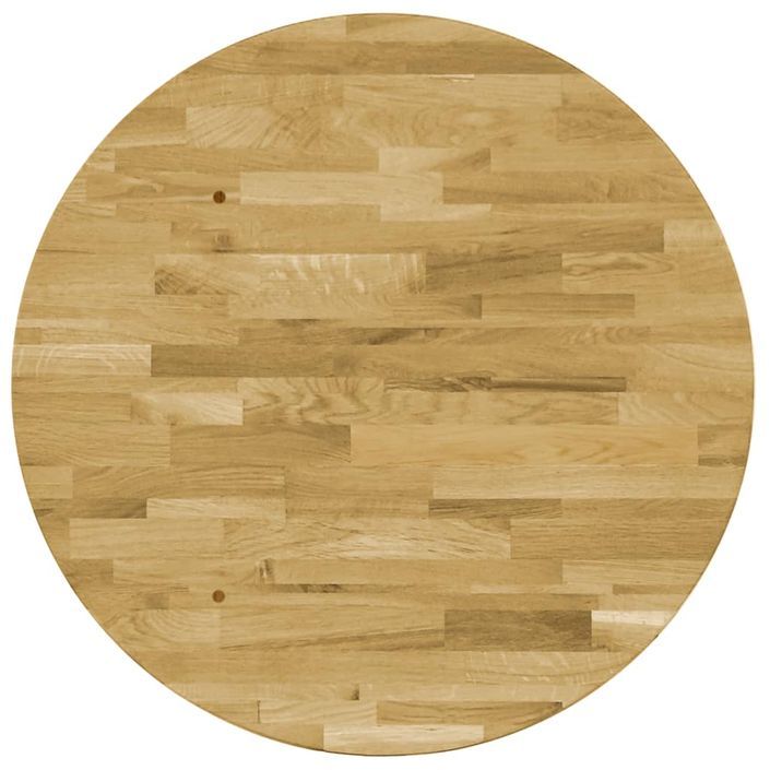 Dessus de table Bois de chêne massif Rond 44 mm 700 mm - Photo n°3