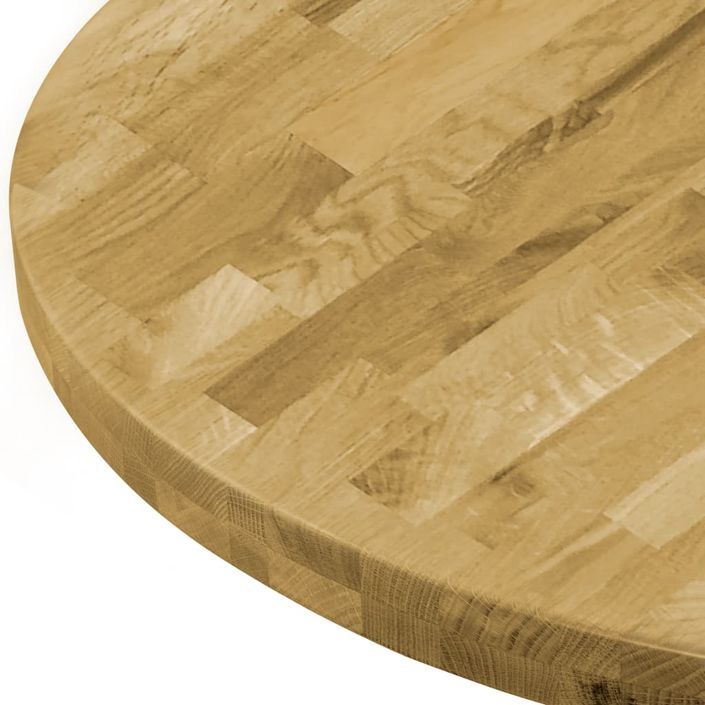 Dessus de table Bois de chêne massif Rond 44 mm 700 mm - Photo n°4