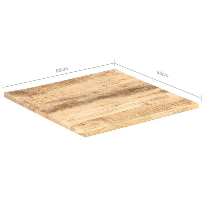 Dessus de table Bois de manguier solide 25-27 mm 60x60 cm - Photo n°6