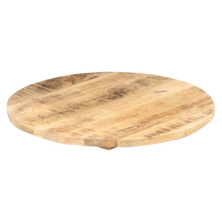 Dessus de table Bois de manguier solide Rond 25-27 mm 70 cm - Photo n°5