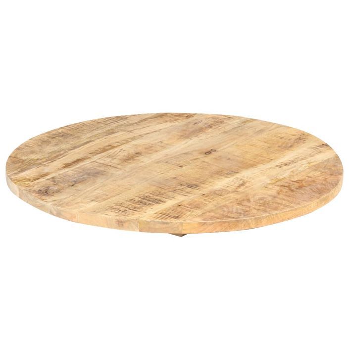 Dessus de table Bois de manguier solide Rond 25-27 mm 70 cm - Photo n°7