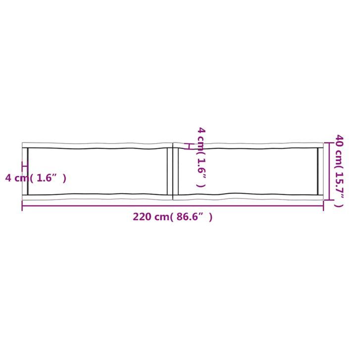 Dessus de table bois massif non traité bordure assortie - Photo n°11