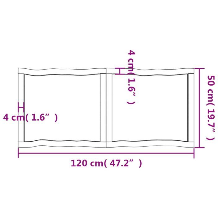 Dessus de table bois massif non traité bordure assortie - Photo n°11