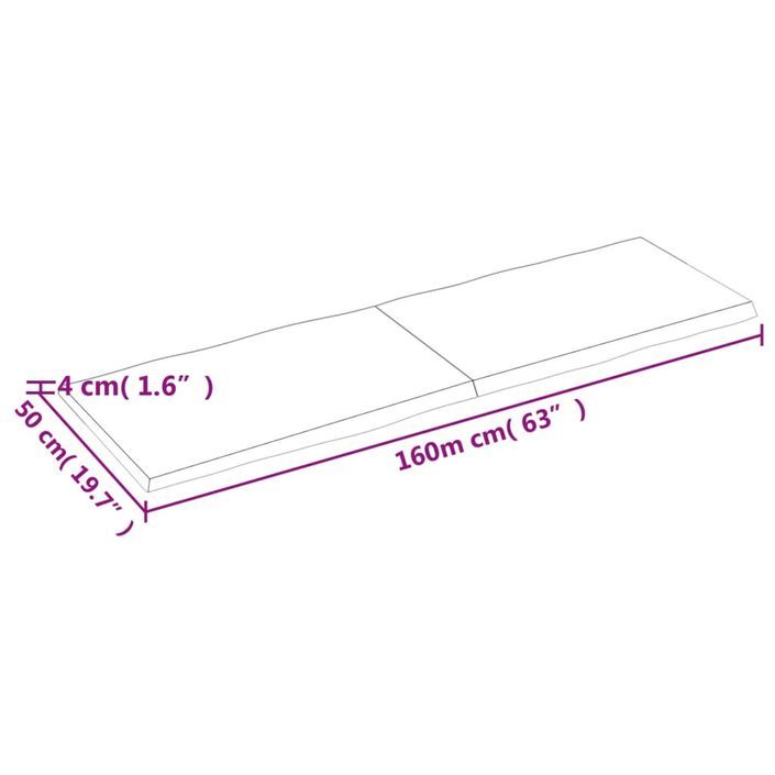 Dessus de table bois massif non traité bordure assortie - Photo n°9