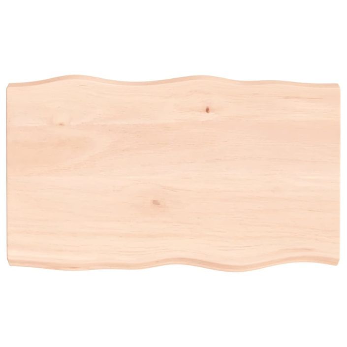 Dessus de table bois massif non traité bordure assortie - Photo n°2