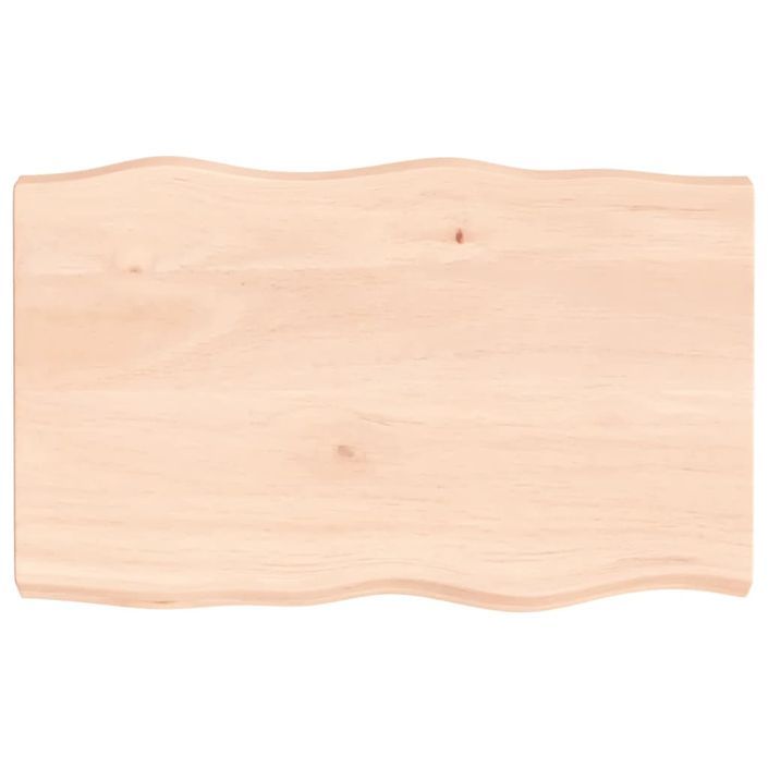 Dessus de table bois massif non traité bordure assortie - Photo n°2