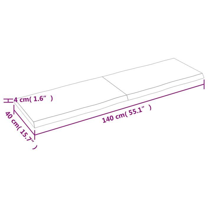 Dessus de table bois massif traité bordure assortie - Photo n°9