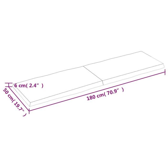 Dessus de table bois massif traité bordure assortie - Photo n°10