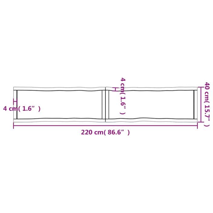 Dessus de table bois massif traité bordure assortie - Photo n°11