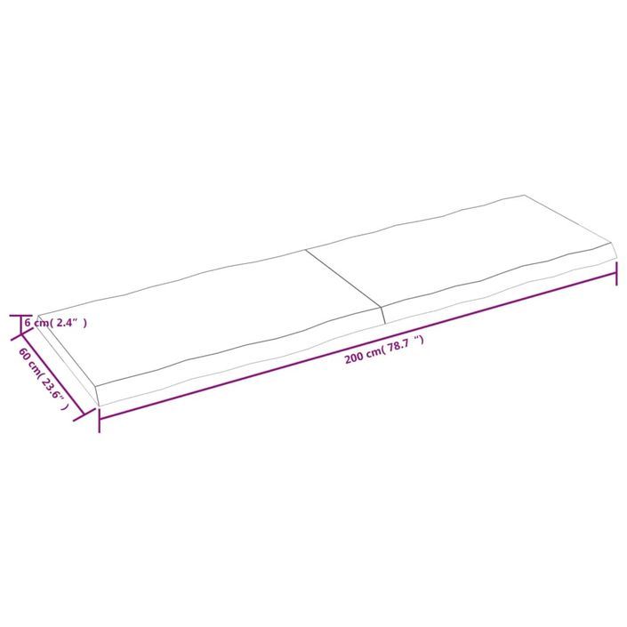 Dessus de table bois massif traité bordure assortie - Photo n°9