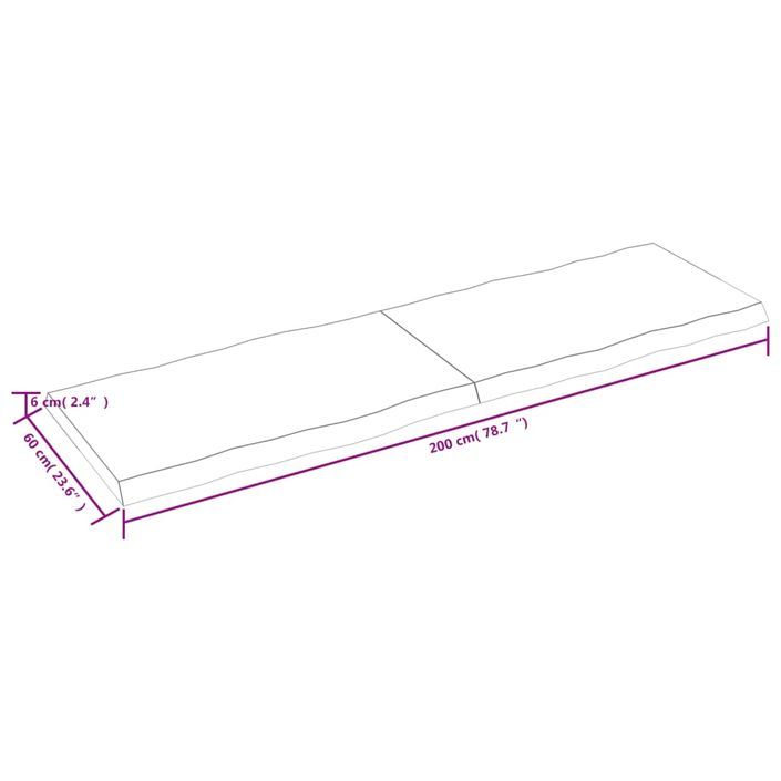 Dessus de table bois massif traité bordure assortie - Photo n°10