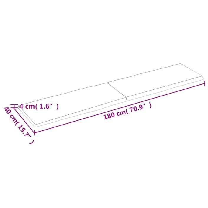 Dessus de table bois massif traité bordure assortie - Photo n°10