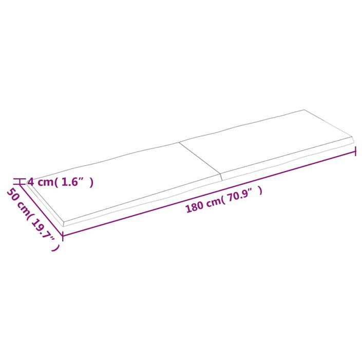 Dessus de table bois massif traité bordure assortie - Photo n°7