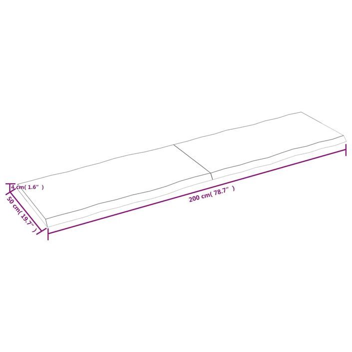 Dessus de table bois massif traité bordure assortie - Photo n°10