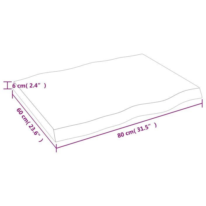 Dessus de table bois massif traité bordure assortie - Photo n°9