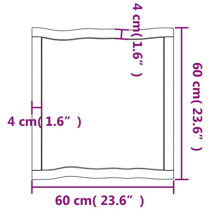 Dessus de table bois massif traité bordure assortie - Photo n°10