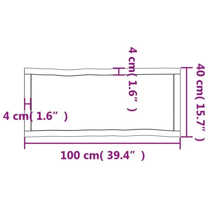 Dessus de table bois massif traité bordure assortie - Photo n°10