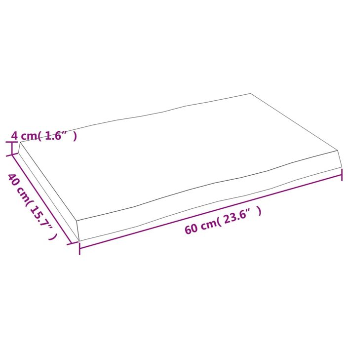 Dessus de table bois massif traité bordure assortie - Photo n°9