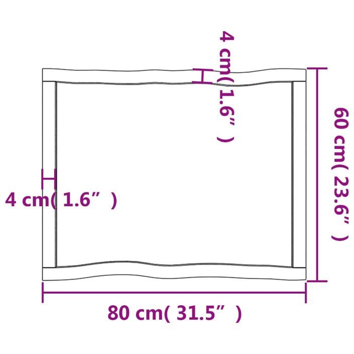 Dessus de table bois massif traité bordure assortie - Photo n°10