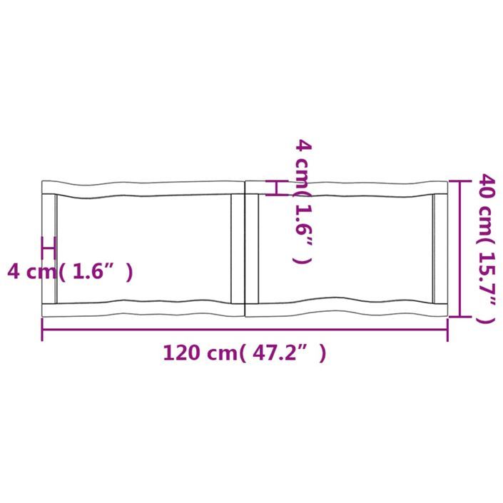 Dessus de table bois massif traité bordure assortie - Photo n°11