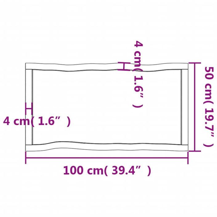 Dessus de table bois massif traité bordure assortie - Photo n°10