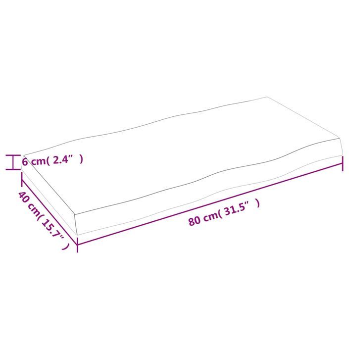 Dessus de table bois massif traité bordure assortie - Photo n°9